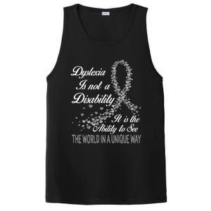 Dyslexia Awareness Ability See World Unique Not Disability Meaningful Gift PosiCharge Competitor Tank