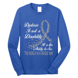 Dyslexia Awareness Ability See World Unique Not Disability Meaningful Gift Long Sleeve Shirt