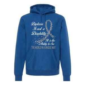 Dyslexia Awareness Ability See World Unique Not Disability Meaningful Gift Premium Hoodie