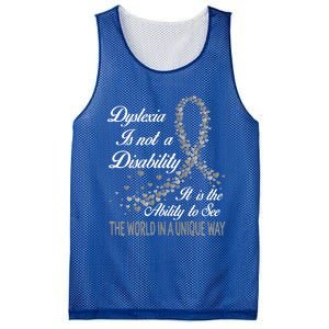 Dyslexia Awareness Ability See World Unique Not Disability Meaningful Gift Mesh Reversible Basketball Jersey Tank