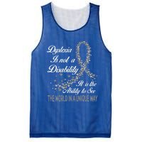 Dyslexia Awareness Ability See World Unique Not Disability Meaningful Gift Mesh Reversible Basketball Jersey Tank