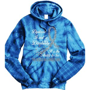 Dyslexia Awareness Ability See World Unique Not Disability Meaningful Gift Tie Dye Hoodie