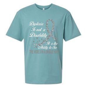 Dyslexia Awareness Ability See World Unique Not Disability Meaningful Gift Sueded Cloud Jersey T-Shirt