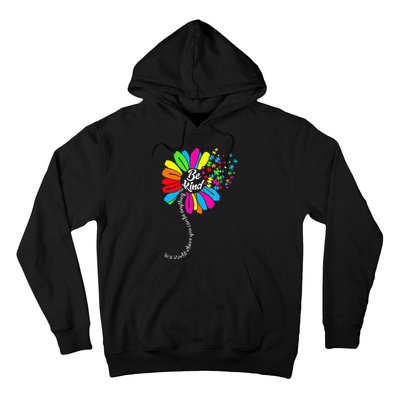 Dandelion Autism Awareness Be Kind Puzzle Mom Support Hoodie