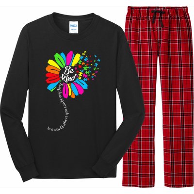 Dandelion Autism Awareness Be Kind Puzzle Mom Support Long Sleeve Pajama Set