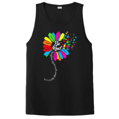 Dandelion Autism Awareness Be Kind Puzzle Mom Support PosiCharge Competitor Tank