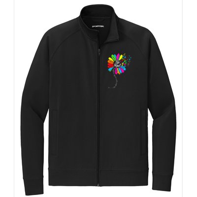 Dandelion Autism Awareness Be Kind Puzzle Mom Support Stretch Full-Zip Cadet Jacket