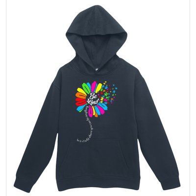 Dandelion Autism Awareness Be Kind Puzzle Mom Support Urban Pullover Hoodie