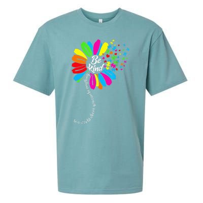 Dandelion Autism Awareness Be Kind Puzzle Mom Support Sueded Cloud Jersey T-Shirt