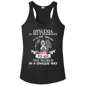 Dyslexia Awareness Ability See World Unique Not Disability Gift Ladies PosiCharge Competitor Racerback Tank