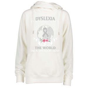 Dyslexia Awareness Ability See World Unique Not Disability Gift Womens Funnel Neck Pullover Hood