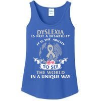 Dyslexia Awareness Ability See World Unique Not Disability Gift Ladies Essential Tank