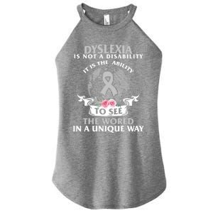 Dyslexia Awareness Ability See World Unique Not Disability Gift Women's Perfect Tri Rocker Tank