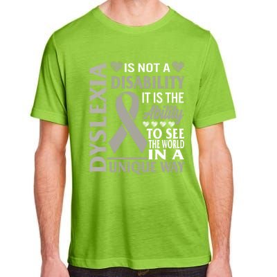 Dyslexia Awareness Ability See World Unique Not Disability Gift Adult ChromaSoft Performance T-Shirt