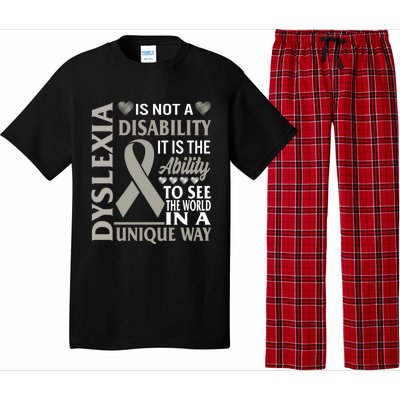 Dyslexia Awareness Ability See World Unique Not Disability Gift Pajama Set