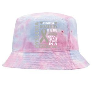 Dyslexia Awareness Ability See World Unique Not Disability Gift Tie-Dyed Bucket Hat