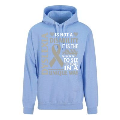 Dyslexia Awareness Ability See World Unique Not Disability Gift Unisex Surf Hoodie