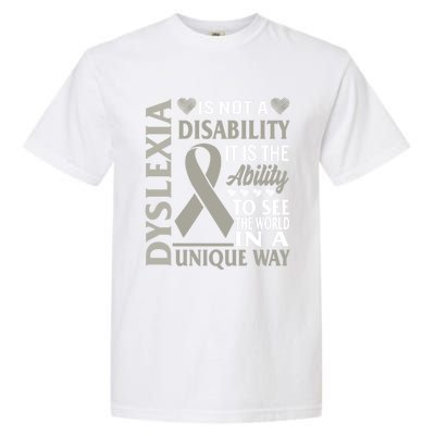 Dyslexia Awareness Ability See World Unique Not Disability Gift Garment-Dyed Heavyweight T-Shirt