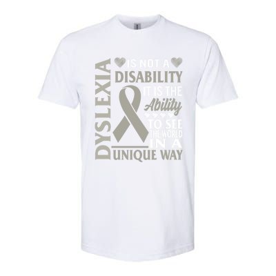 Dyslexia Awareness Ability See World Unique Not Disability Gift Softstyle CVC T-Shirt