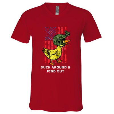 Duck Around And Find Out V-Neck T-Shirt