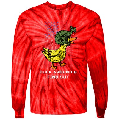 Duck Around And Find Out Tie-Dye Long Sleeve Shirt