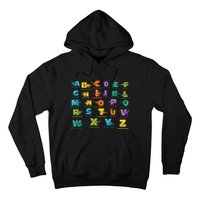 Dinosaurs Alphabet ABC Dino Identification Hoodie