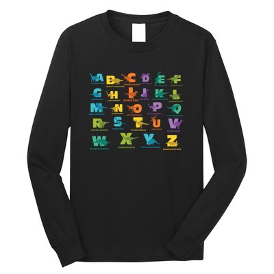 Dinosaurs Alphabet ABC Dino Identification Long Sleeve Shirt