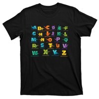 Dinosaurs Alphabet ABC Dino Identification T-Shirt