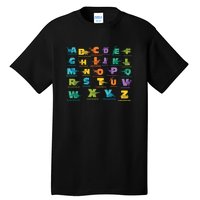 Dinosaurs Alphabet ABC Dino Identification Tall T-Shirt