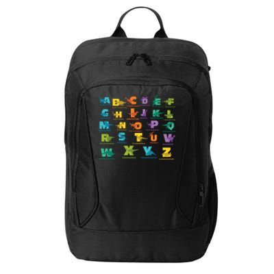 Dinosaurs Alphabet ABC Dino Identification City Backpack