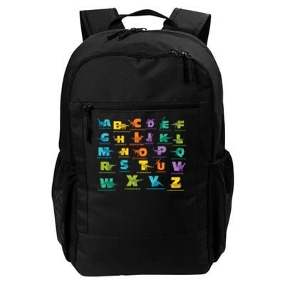 Dinosaurs Alphabet ABC Dino Identification Daily Commute Backpack