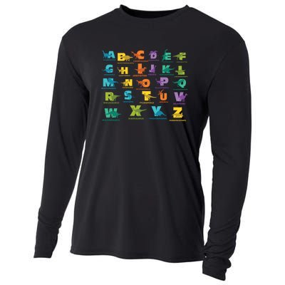 Dinosaurs Alphabet ABC Dino Identification Cooling Performance Long Sleeve Crew