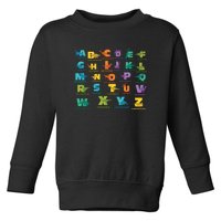 Dinosaurs Alphabet ABC Dino Identification Toddler Sweatshirt