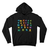 Dinosaurs Alphabet ABC Dino Identification Tall Hoodie