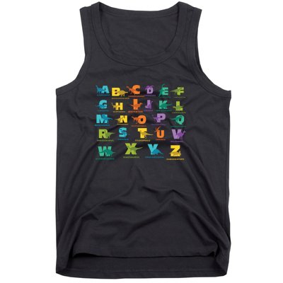 Dinosaurs Alphabet ABC Dino Identification Tank Top