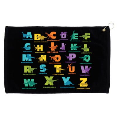 Dinosaurs Alphabet ABC Dino Identification Grommeted Golf Towel