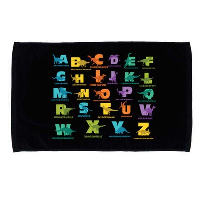 Dinosaurs Alphabet ABC Dino Identification Microfiber Hand Towel