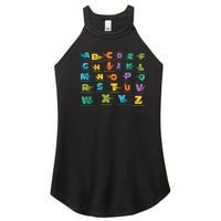 Dinosaurs Alphabet ABC Dino Identification Women's Perfect Tri Rocker Tank