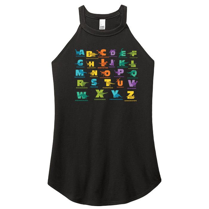 Dinosaurs Alphabet ABC Dino Identification Women's Perfect Tri Rocker Tank