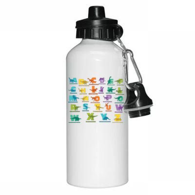 Dinosaurs Alphabet ABC Dino Identification Aluminum Water Bottle