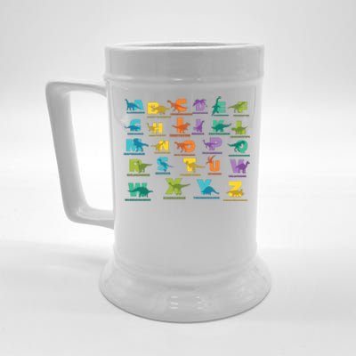 Dinosaurs Alphabet ABC Dino Identification Beer Stein