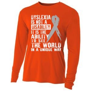 Dyslexia Awareness Ability See World Unique Not Disability Gift Cooling Performance Long Sleeve Crew