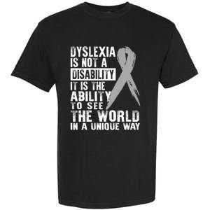 Dyslexia Awareness Ability See World Unique Not Disability Gift Garment-Dyed Heavyweight T-Shirt