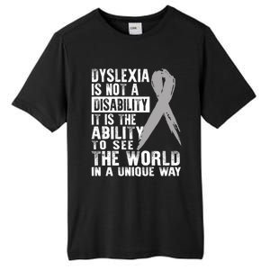 Dyslexia Awareness Ability See World Unique Not Disability Gift Tall Fusion ChromaSoft Performance T-Shirt