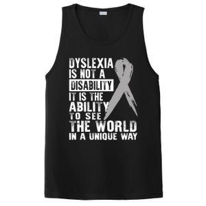 Dyslexia Awareness Ability See World Unique Not Disability Gift PosiCharge Competitor Tank