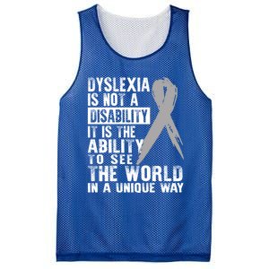 Dyslexia Awareness Ability See World Unique Not Disability Gift Mesh Reversible Basketball Jersey Tank