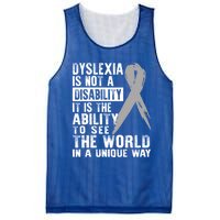 Dyslexia Awareness Ability See World Unique Not Disability Gift Mesh Reversible Basketball Jersey Tank