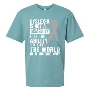 Dyslexia Awareness Ability See World Unique Not Disability Gift Sueded Cloud Jersey T-Shirt