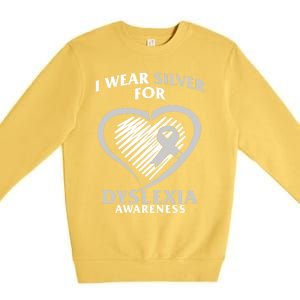 Dyslexia Awareness Ability See World Unique Not Disability Gift Premium Crewneck Sweatshirt