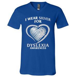 Dyslexia Awareness Ability See World Unique Not Disability Gift V-Neck T-Shirt